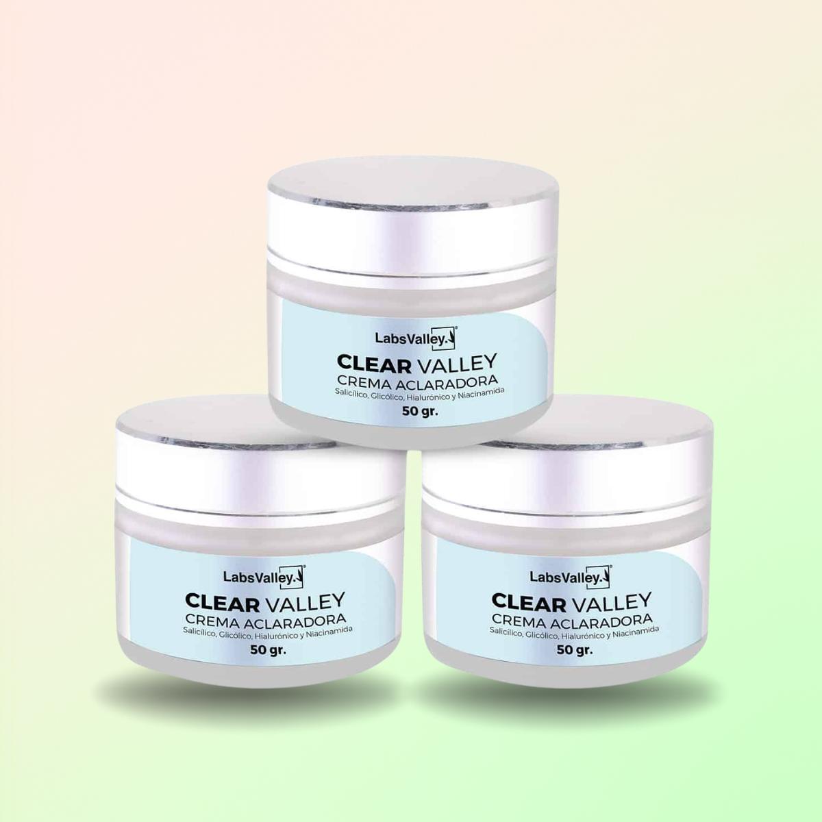 Pack 3 Cremas Aclaradoras Anti Manchas Clear Valley